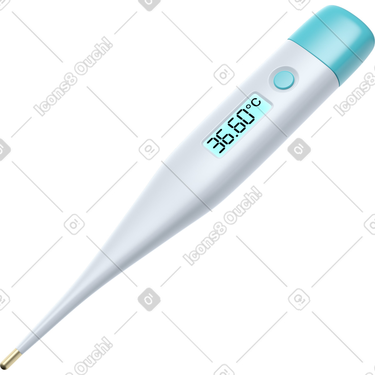 Illustration Thermometer showing 36 celsius dans le style 3D Business à télécharger aux formats PNG, SVG