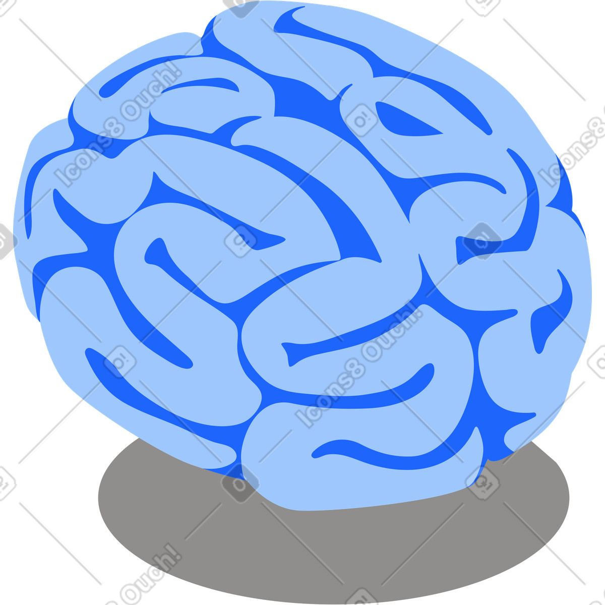 Ilustración Cerebro humano en estilo Editorial a descargar en PNG y SVG