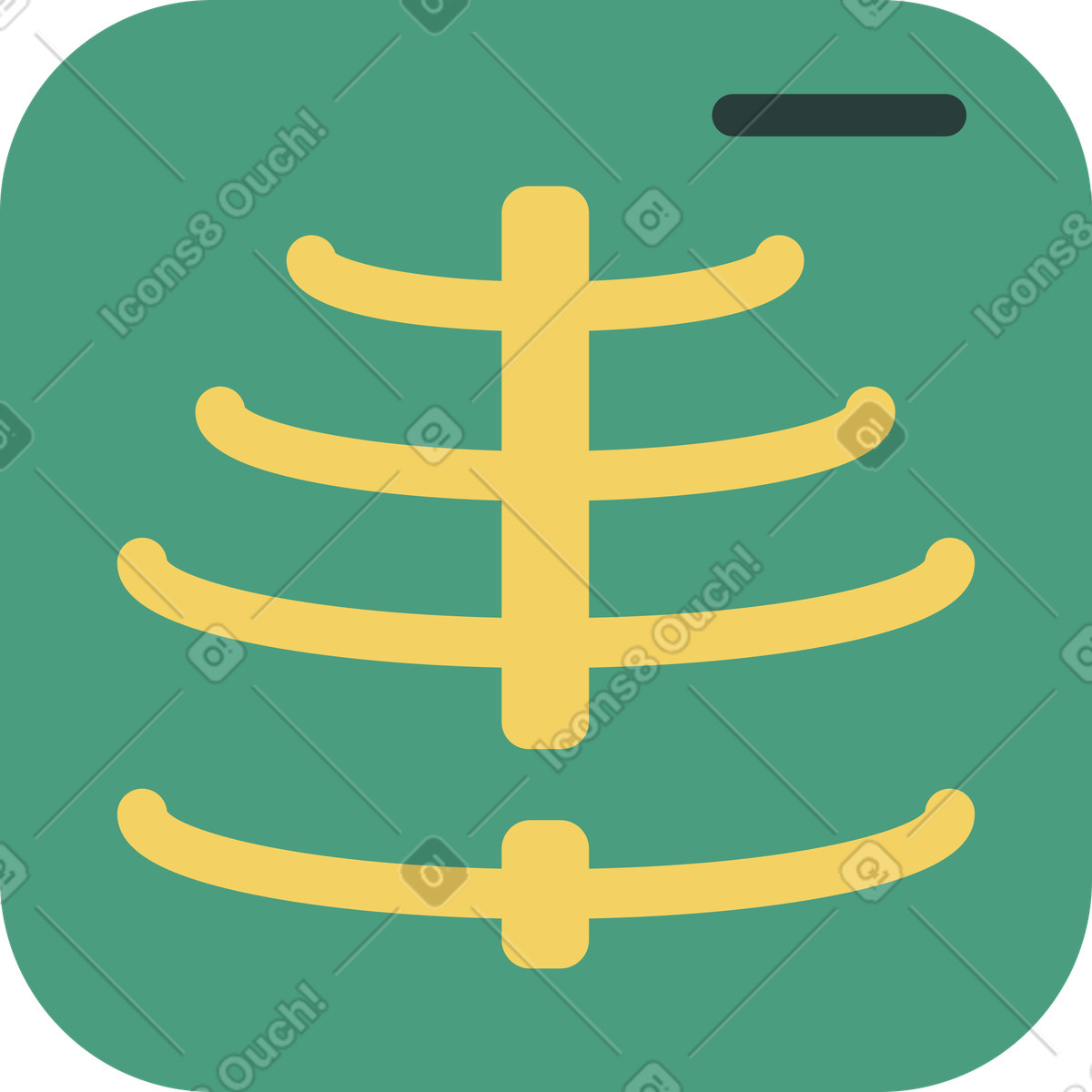 Illustration Radiographie pulmonaire dans le style Macaroni à télécharger aux formats PNG, SVG