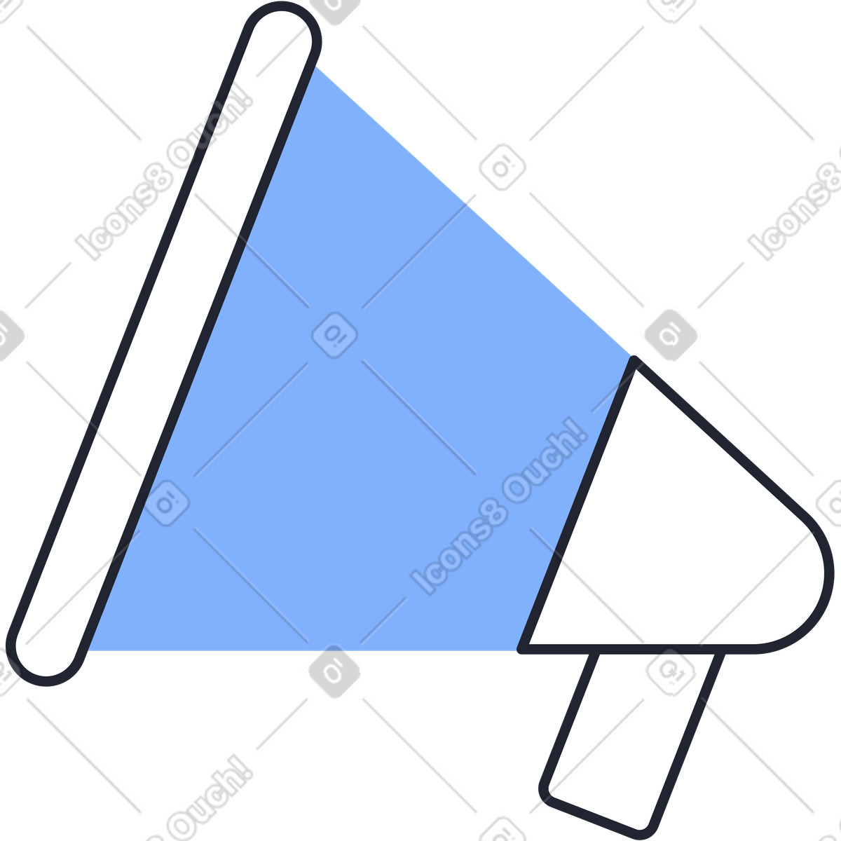Ilustração de Big blue loudspeaker em no estilo Pablita para baixar em PNG, SVG
