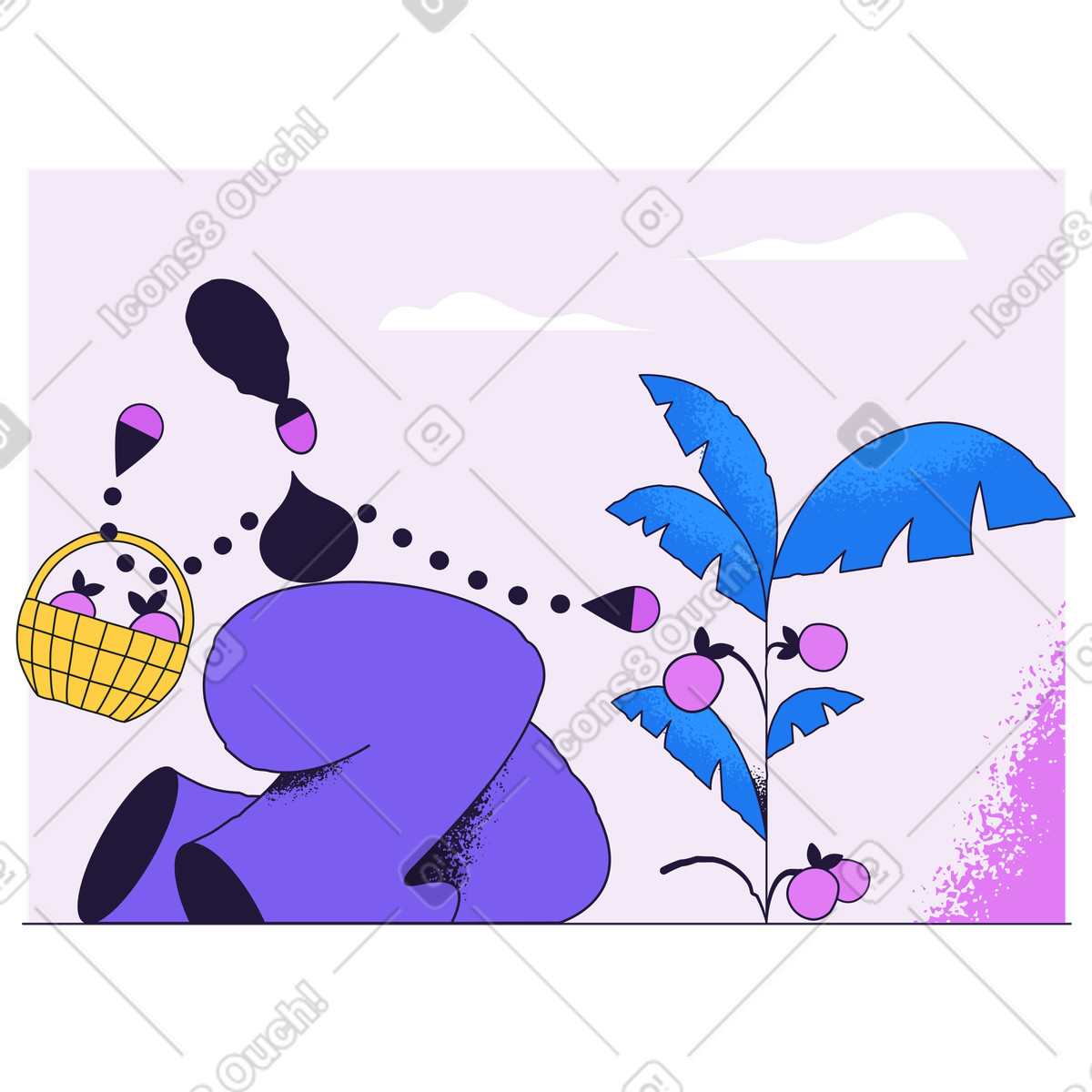 Ricevere un profitto illustrazione in stile Conifer scarica in PNG, SVG