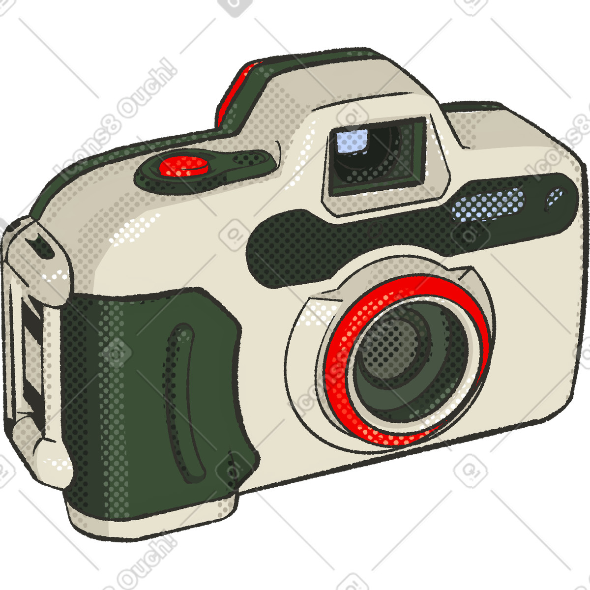 Ilustración Camera en estilo Dots a descargar en PNG y SVG