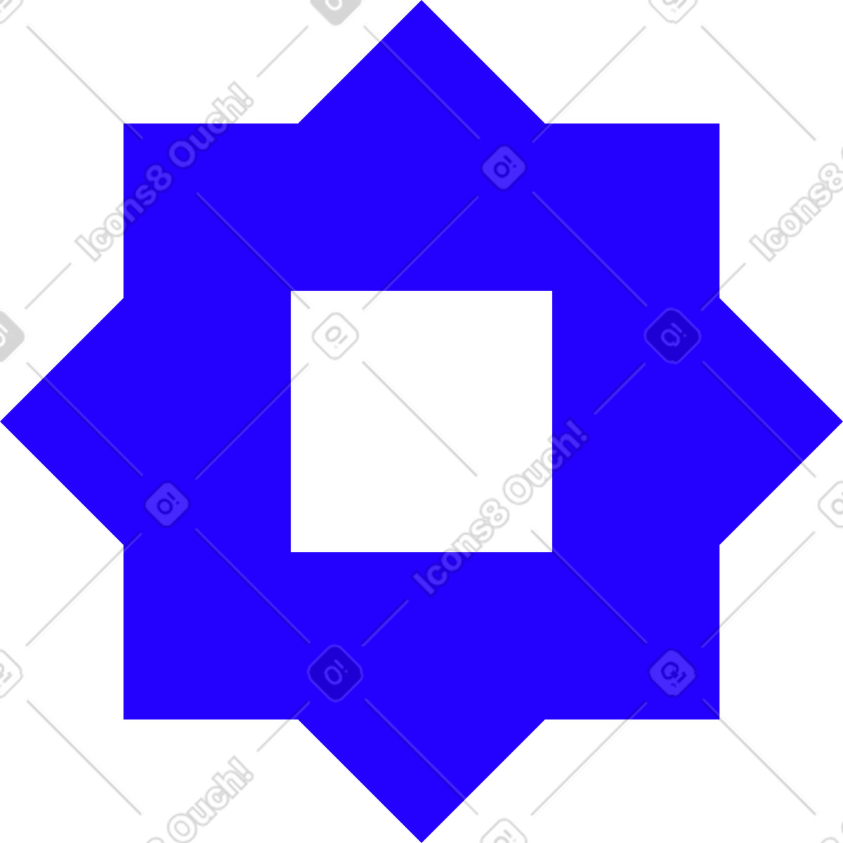 Ilustración Forma cuadrada doble en estilo Framework a descargar en PNG y SVG