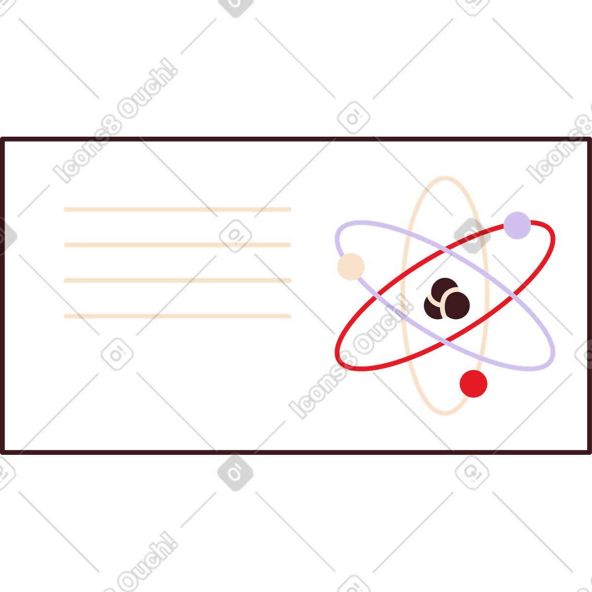 Stehen sie mit molekülen, atomen-Illustration im Folks-Stil als Download in PNG, SVG