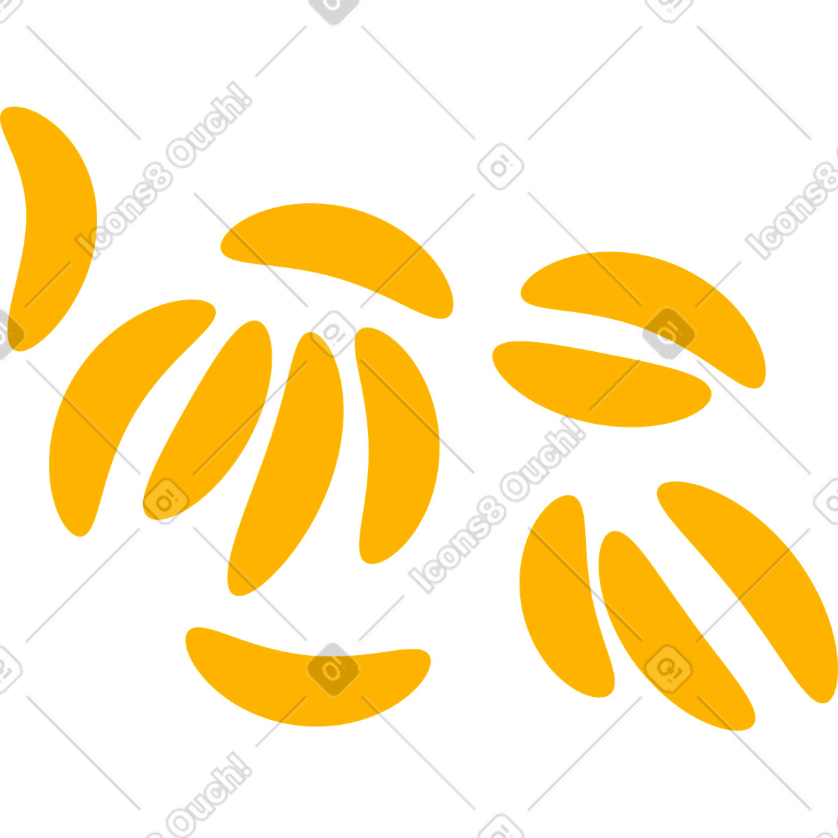 Bananas illustration in Flame style download in PNG, SVG