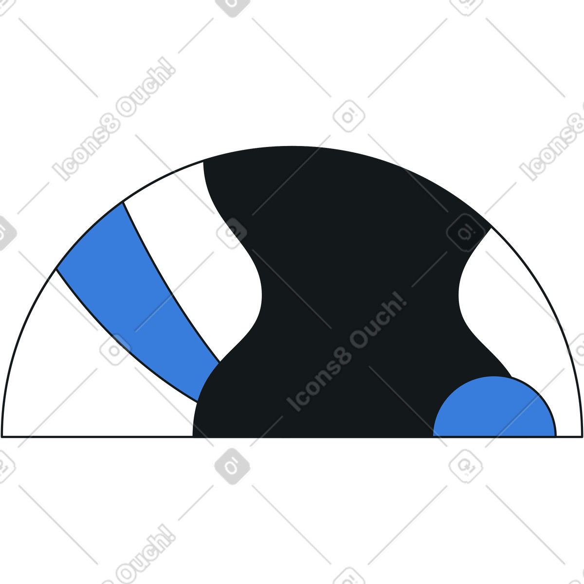Forma astratta illustrazione in stile Midnight scarica in PNG, SVG