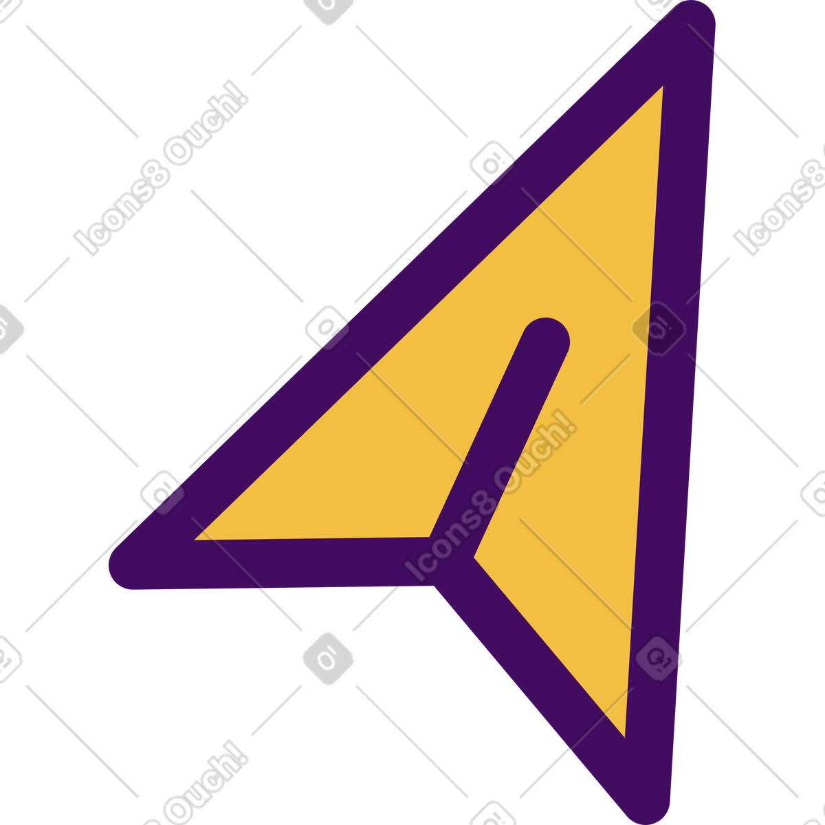 Simplistic スタイルの Paper plane のイラストをPNG、SVG形式でダウンロード