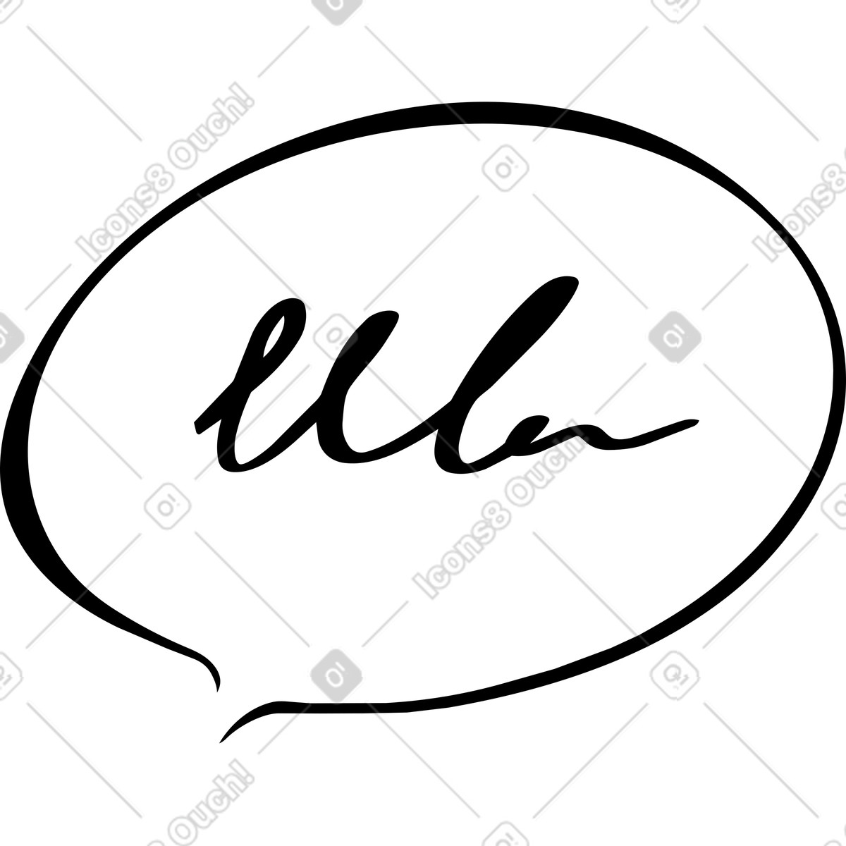 Speech bubble filled with random alphabet letters communication concept background illustrazione in stile Line scarica in PNG, SVG