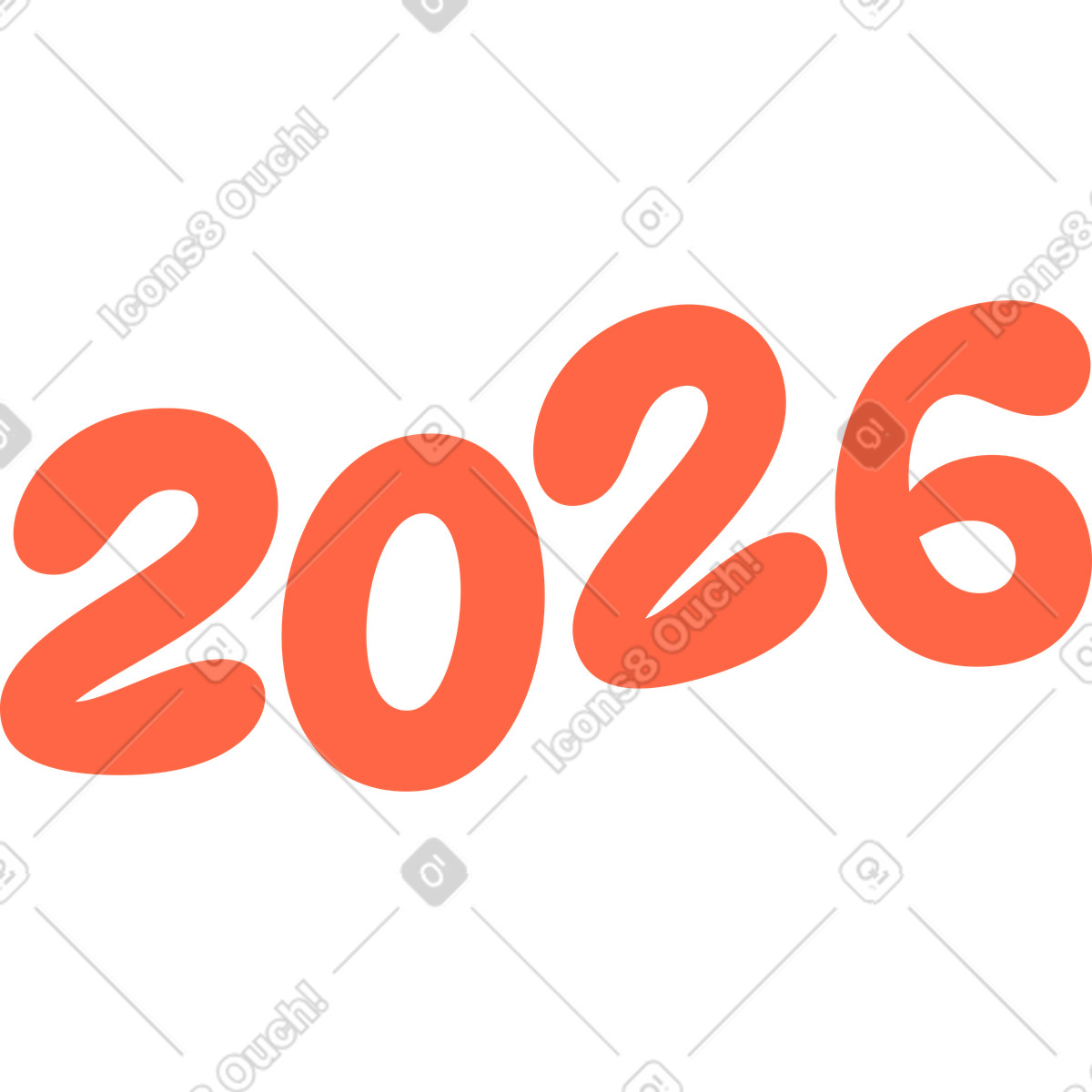 Twenty six year text illustration in Social style download in PNG, SVG
