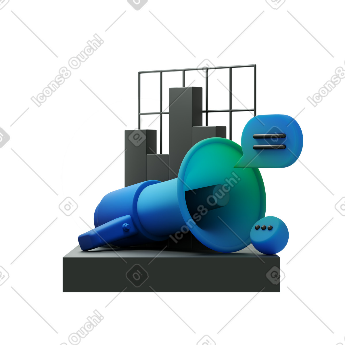 Social media marketing illustrazione in stile Experimental scarica in PNG, SVG