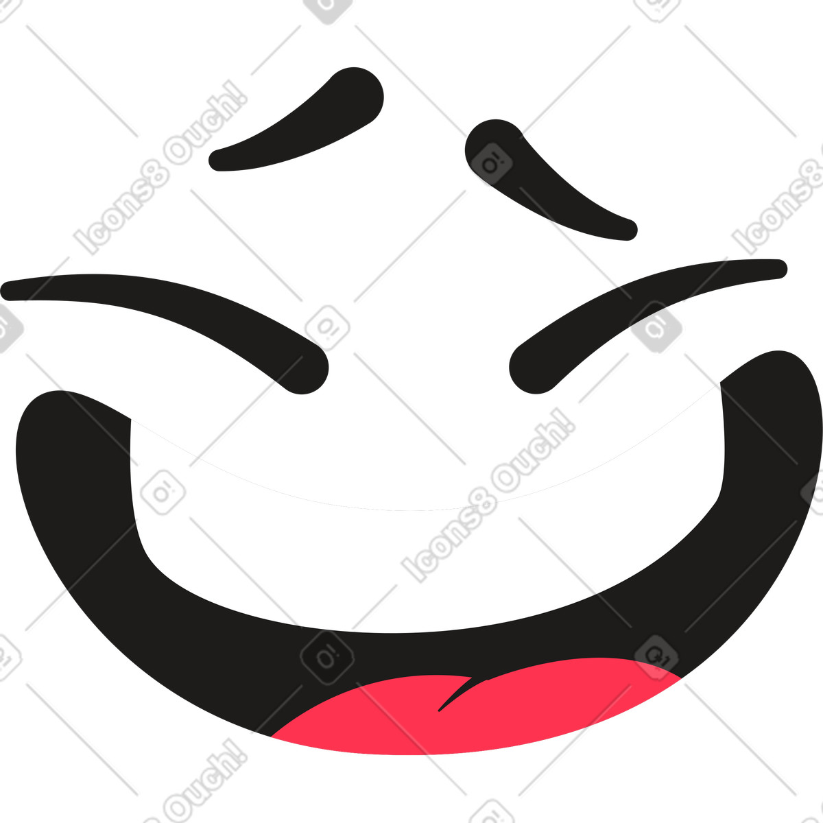 Ilustración Emociones radiantes con ojos sonrientes en estilo Moji a descargar en PNG y SVG