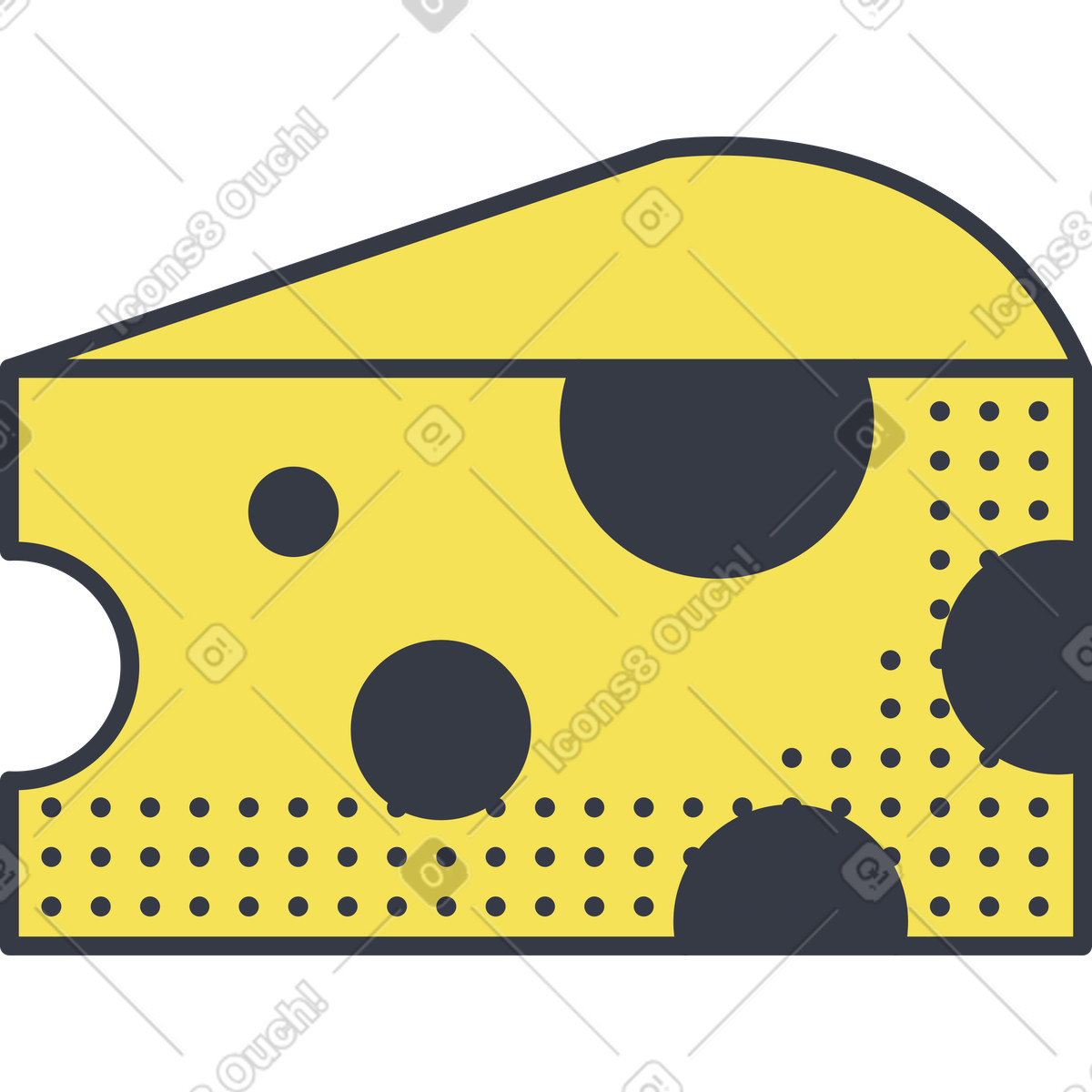 Ilustración Queso en estilo Abstract a descargar en PNG y SVG