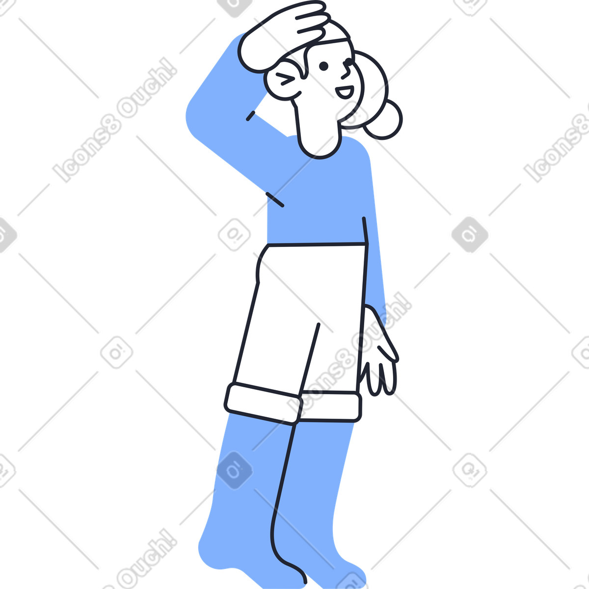 Ilustração de Garotinha em no estilo Pablita para baixar em PNG, SVG