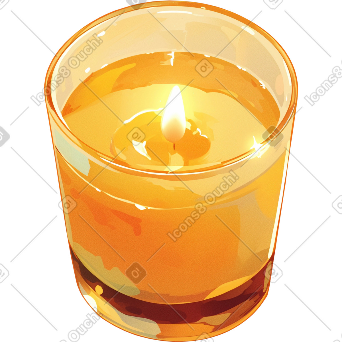 Ilustração de Vela em no estilo Glazy para baixar em PNG, SVG