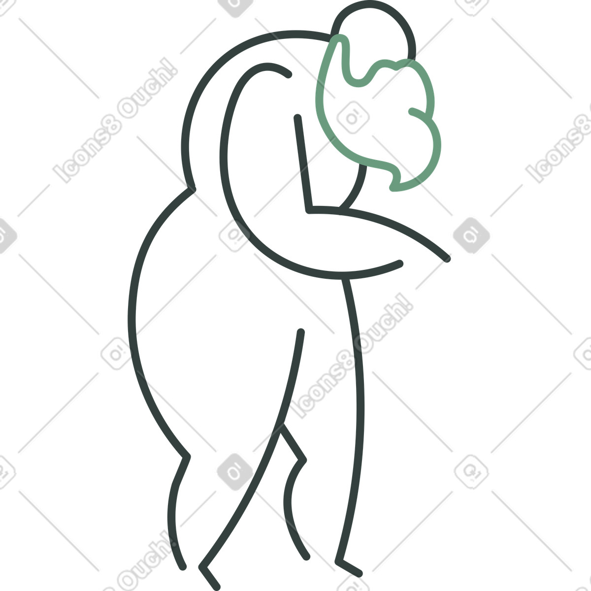 Grandfather standing illustration featuring clipart image in PNG SVG