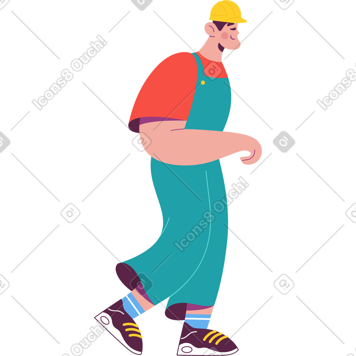 下载 Sammy 风格的 建筑男孩 插画，支持 PNG、SVG 格式