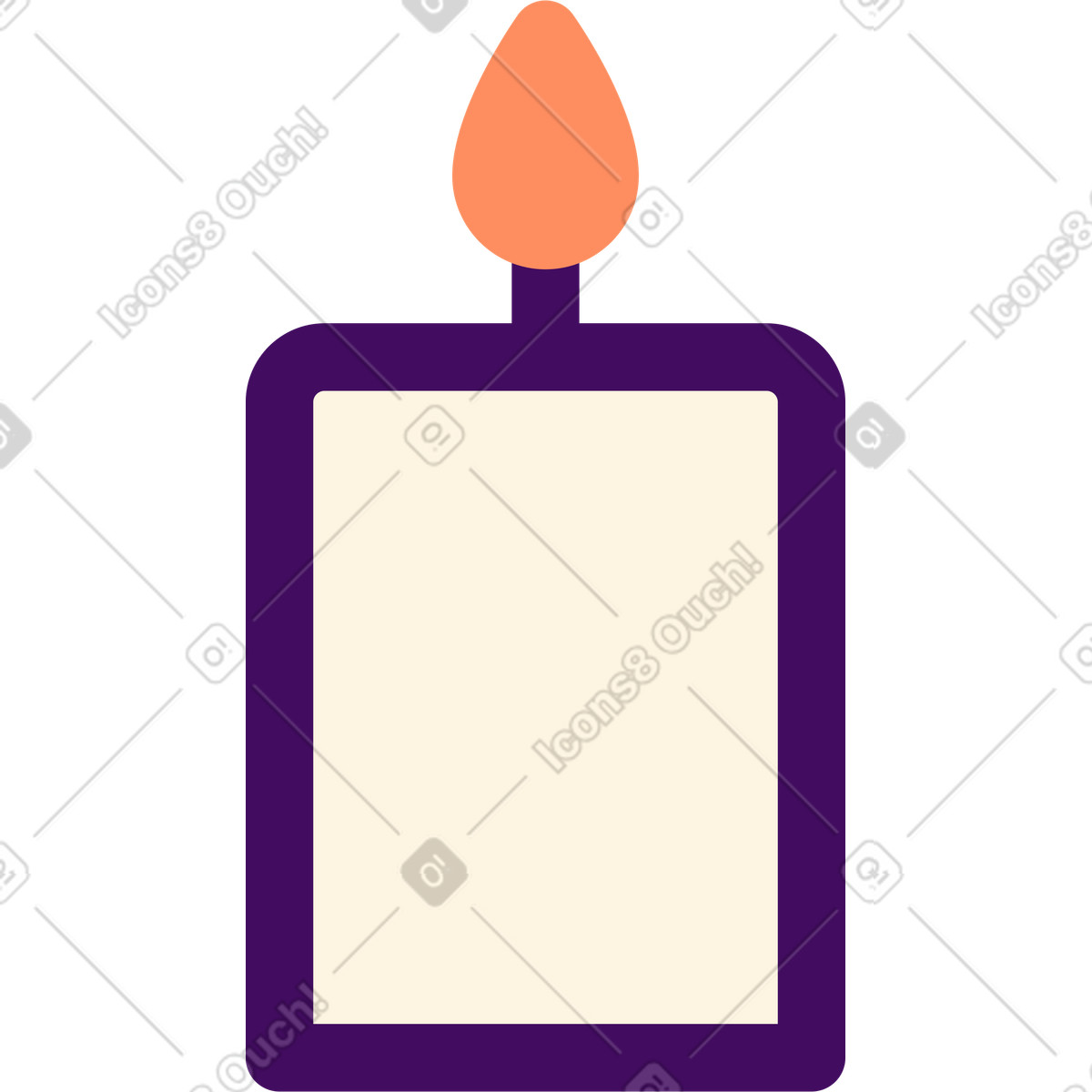 Simplistic 스타일의 양초 일러스트레이션 PNG, SVG 다운로드