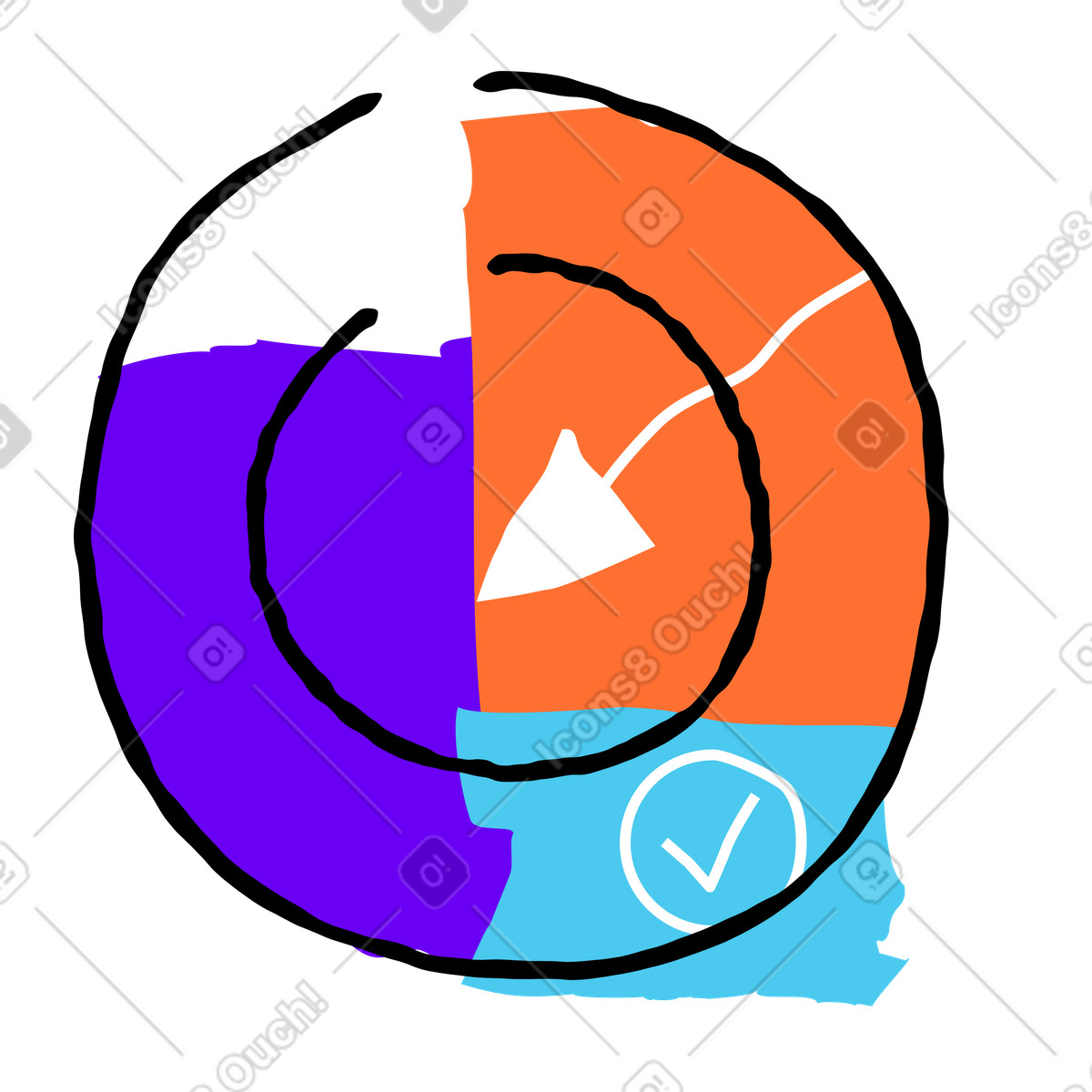 Ilustração de Alvo em no estilo Puzzle para baixar em PNG, SVG