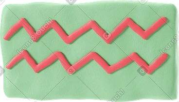 빨간색 지그재그 줄무늬가 있는 녹색 천의 몸통 PNG, SVG