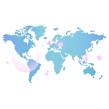 A detailed map is displayed, illustrating a journey through various countries. Each country is highlighted in a different color, creating a vibrant visual effect. Language symbols are prominently marked at each stop along the route, representing the primary languages spoken in those regions. The route is depicted with a winding line that connects each country, showing the path of travel. Small icons of landmarks or traditional symbols are scattered across the map, enhancing the cultural theme of the journey.