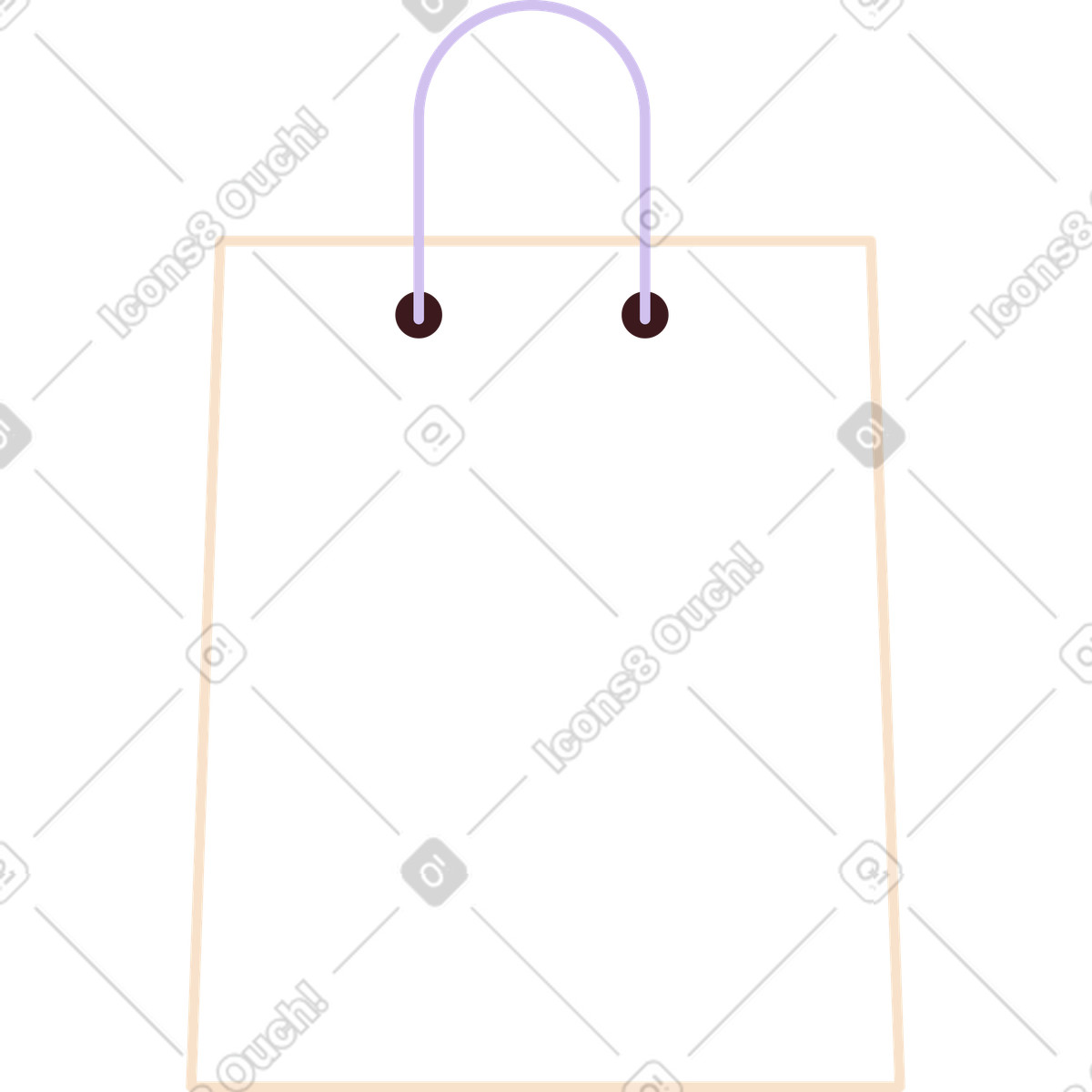 Ilustración Bolsa de la compra en estilo Folks a descargar en PNG y SVG
