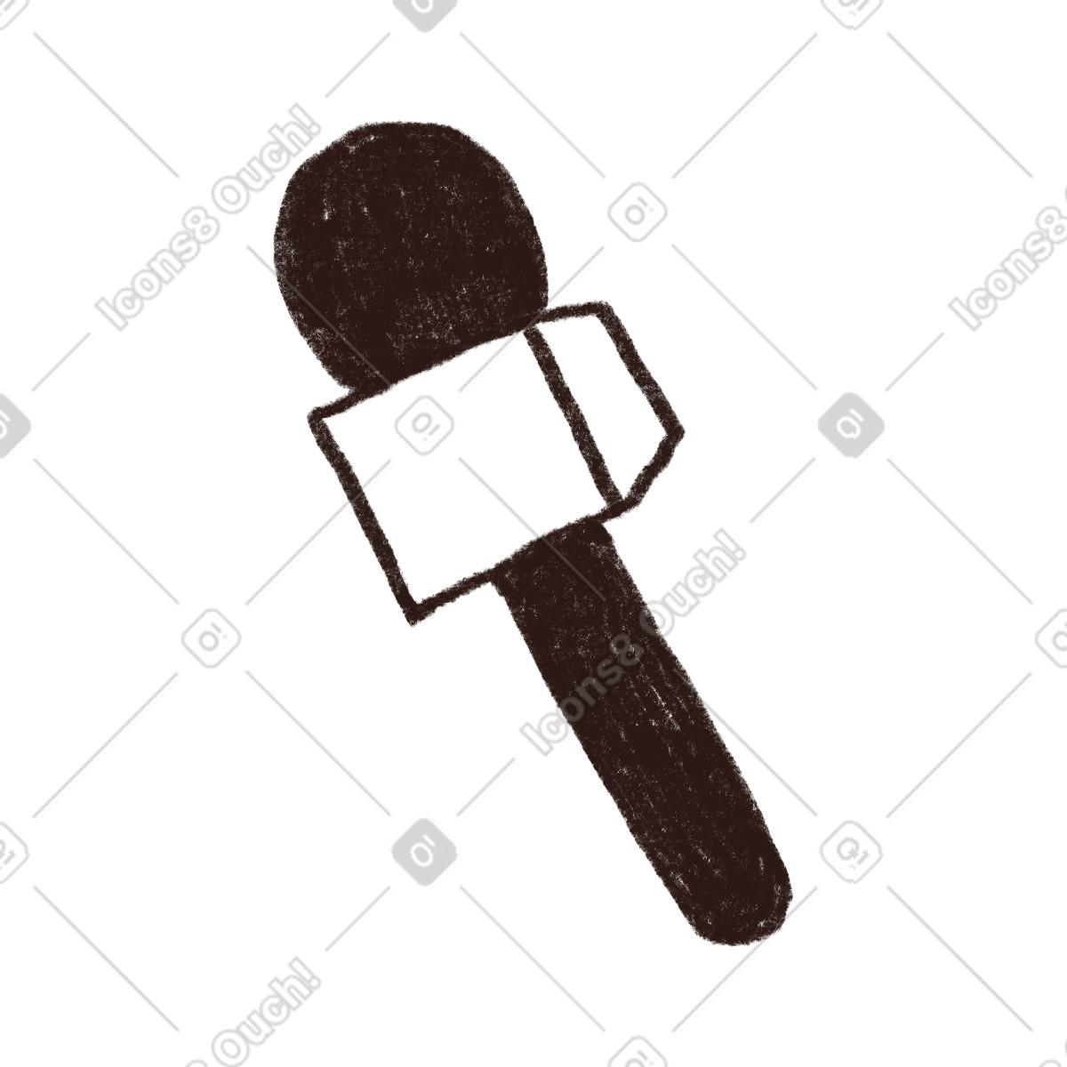 Microphone-Illustration im Blobby-Stil als Download in PNG, SVG
