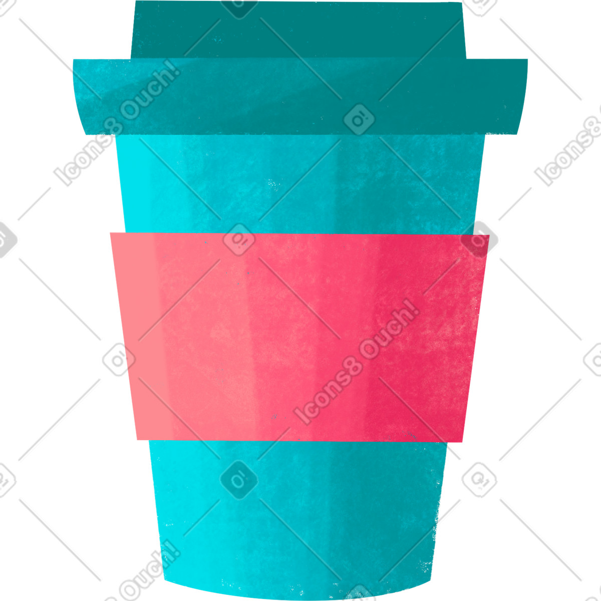 Ilustración Reusable blue cup en estilo Bonbon a descargar en PNG y SVG