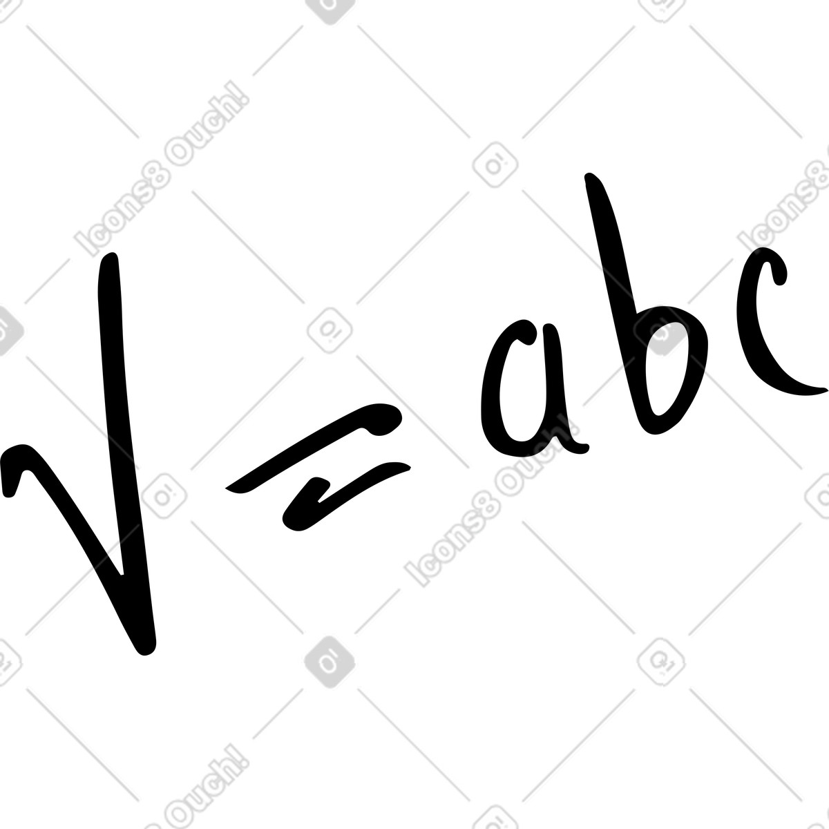 Mathematical formula illustration in Line style download in PNG, SVG