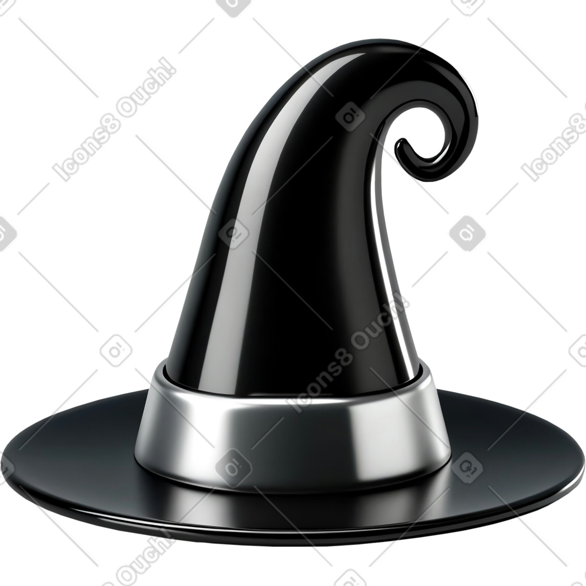 Ilustração de Chapéu bruxa em no estilo 3D Mini para baixar em PNG, SVG