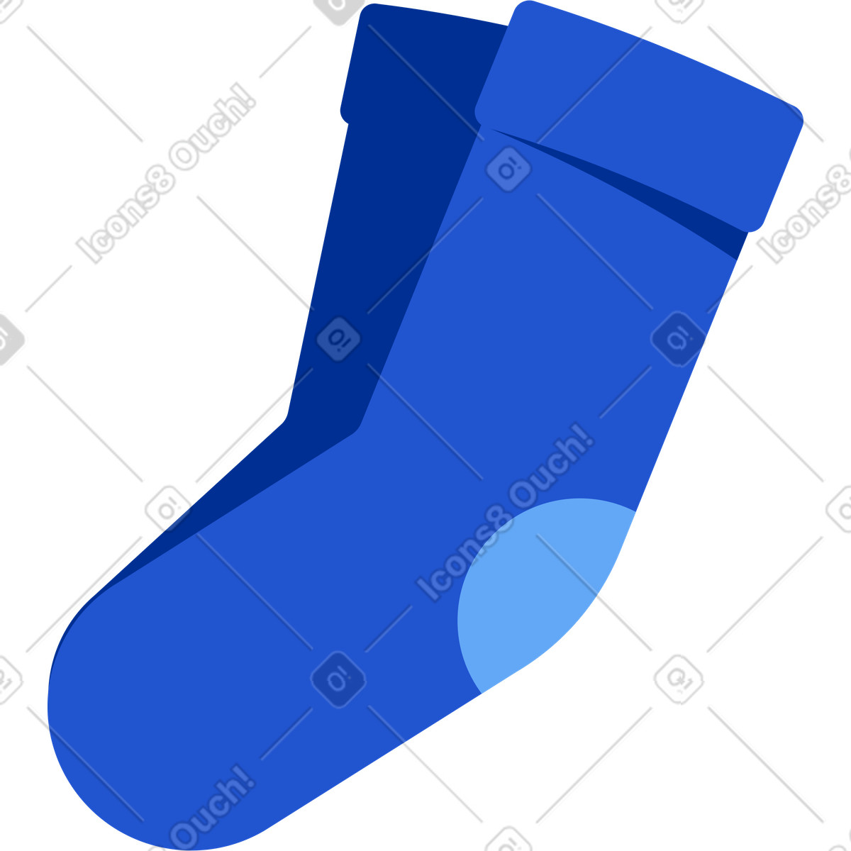 Socks illustration in Glossy style download in PNG, SVG