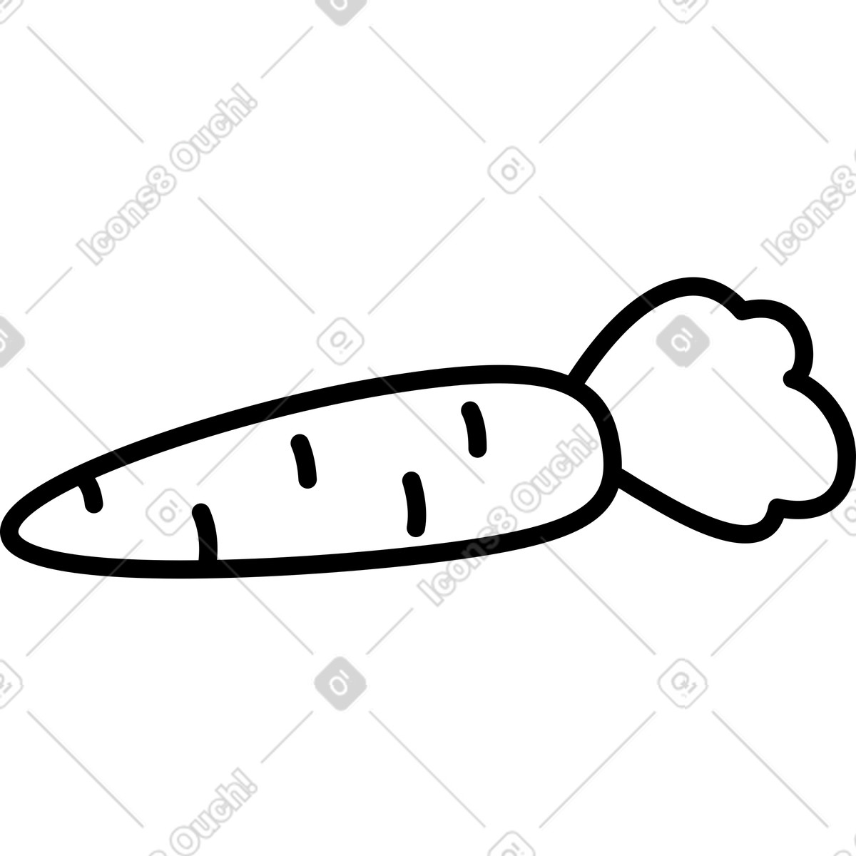 Transistor スタイルの にんじん のイラストをPNG、SVG形式でダウンロード