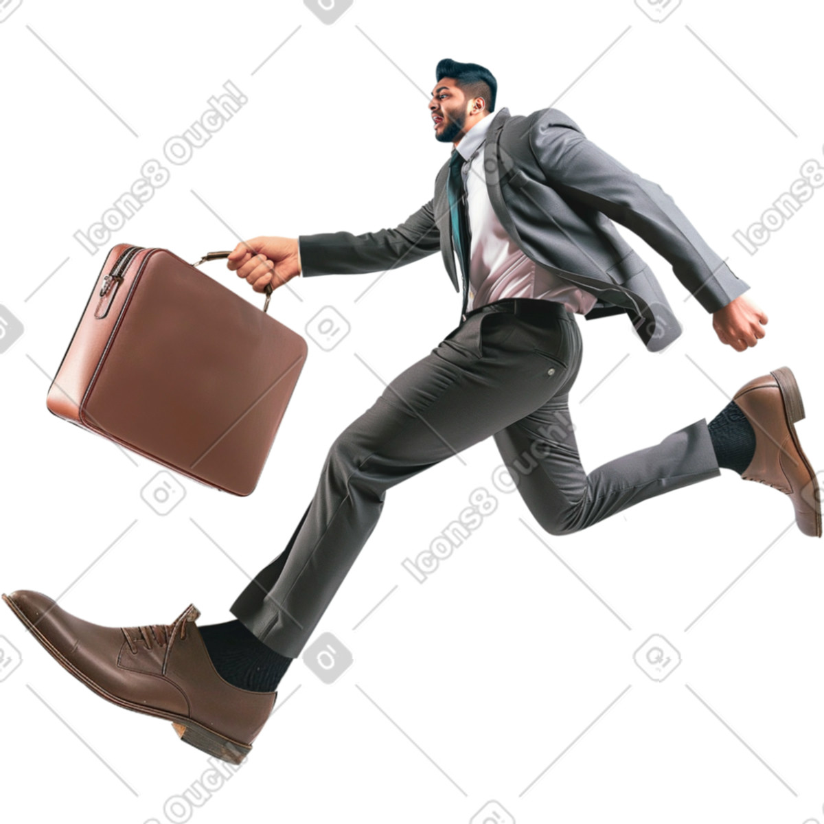 Illustration Homme en costume avec une mallette dans le style Energy à télécharger aux formats PNG, SVG