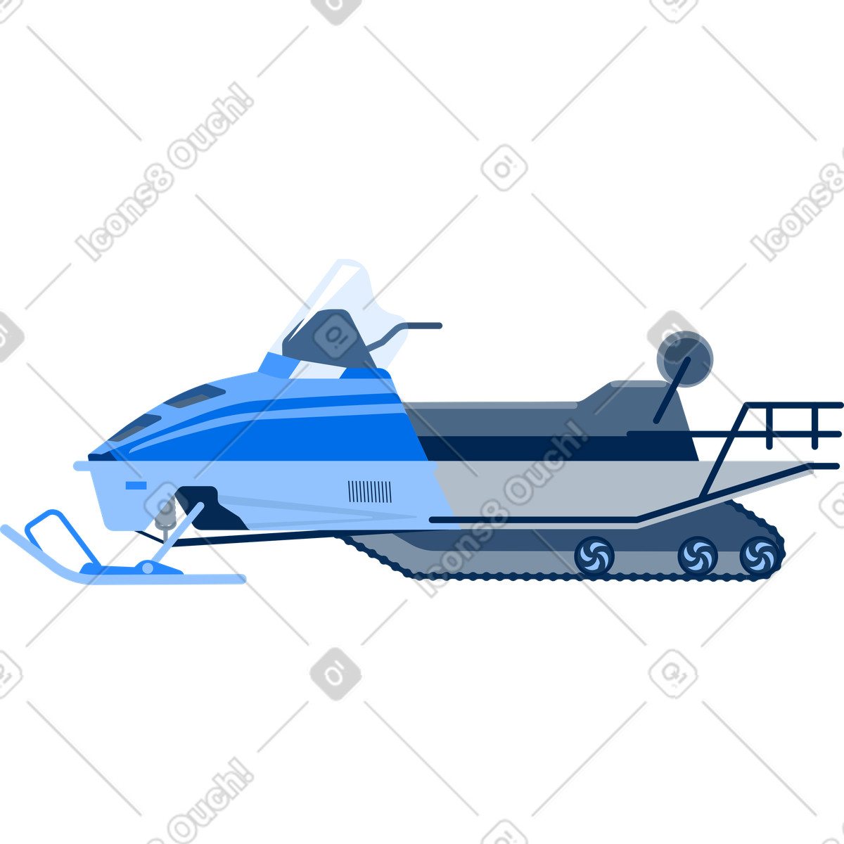 Ilustração de Moto neve em no estilo Urban para baixar em PNG, SVG