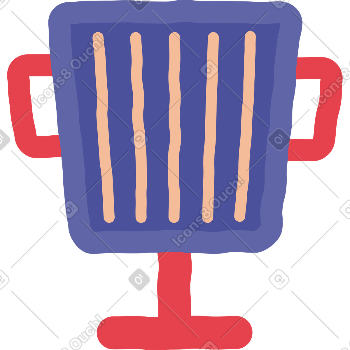Coppa del premio illustrazione in stile Stripy scarica in PNG, SVG