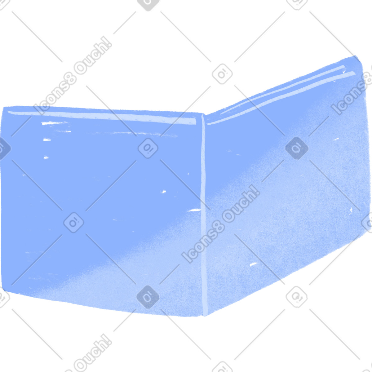 Blue wallet illustrazione in stile Quirky scarica in PNG, SVG
