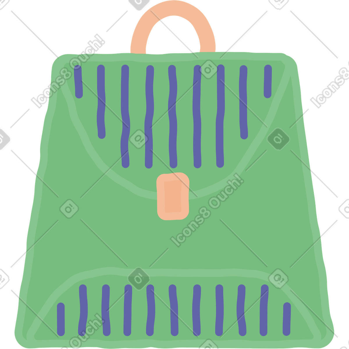 Stripy 스타일의 배낭 일러스트레이션 PNG, SVG 다운로드
