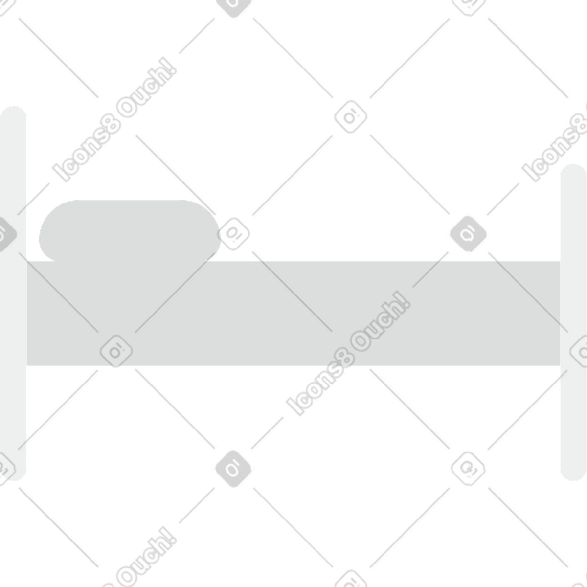 Bed illustration in Clip style download in PNG, SVG
