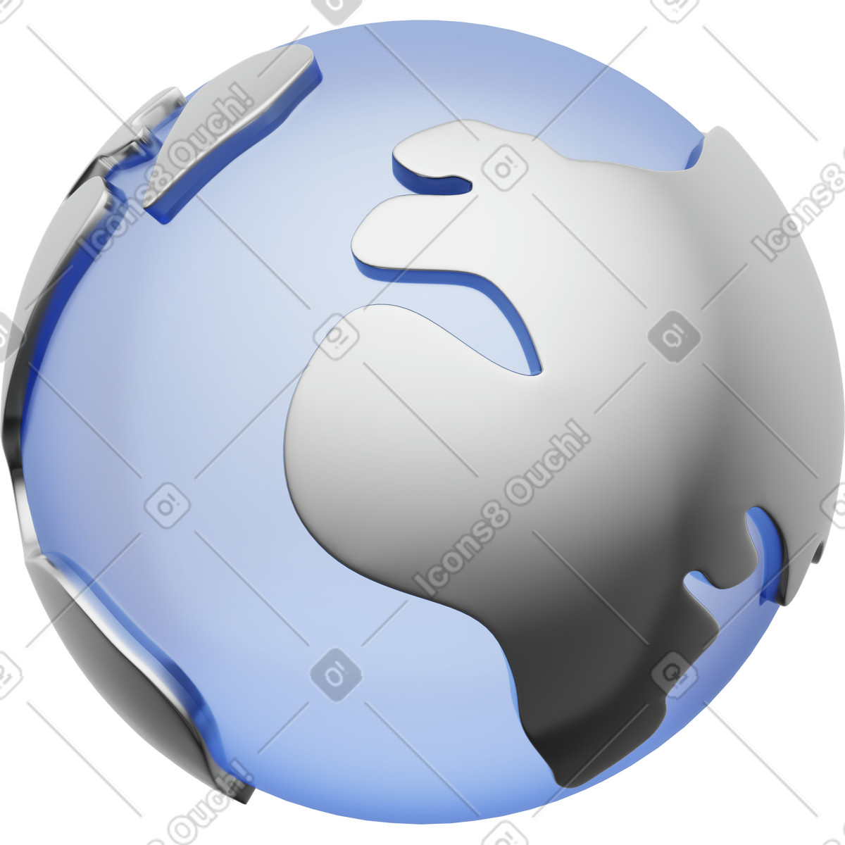 Ilustración Icono mundial en estilo 3D Playful a descargar en PNG y SVG