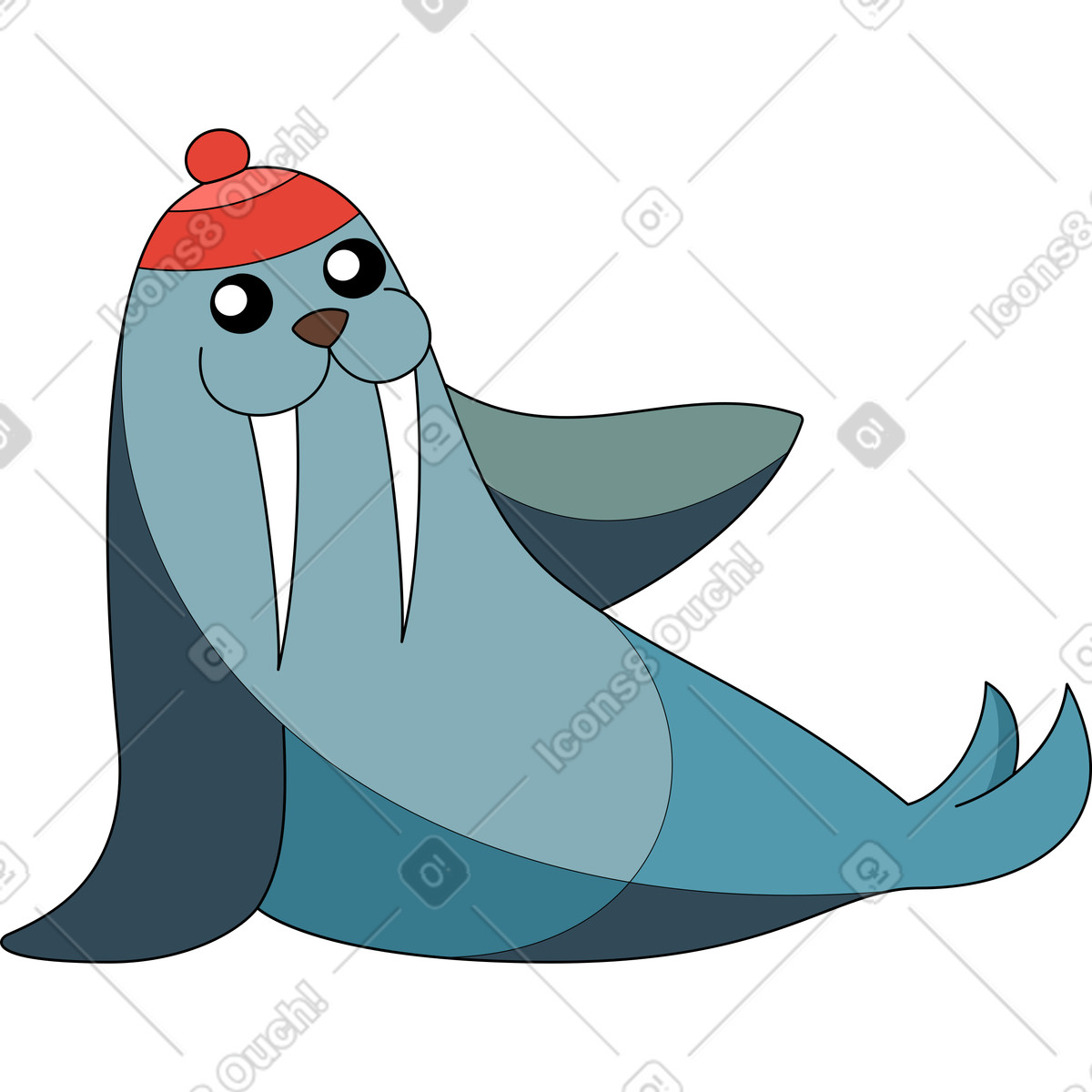 Иллюстрация Морж в PNG и SVG