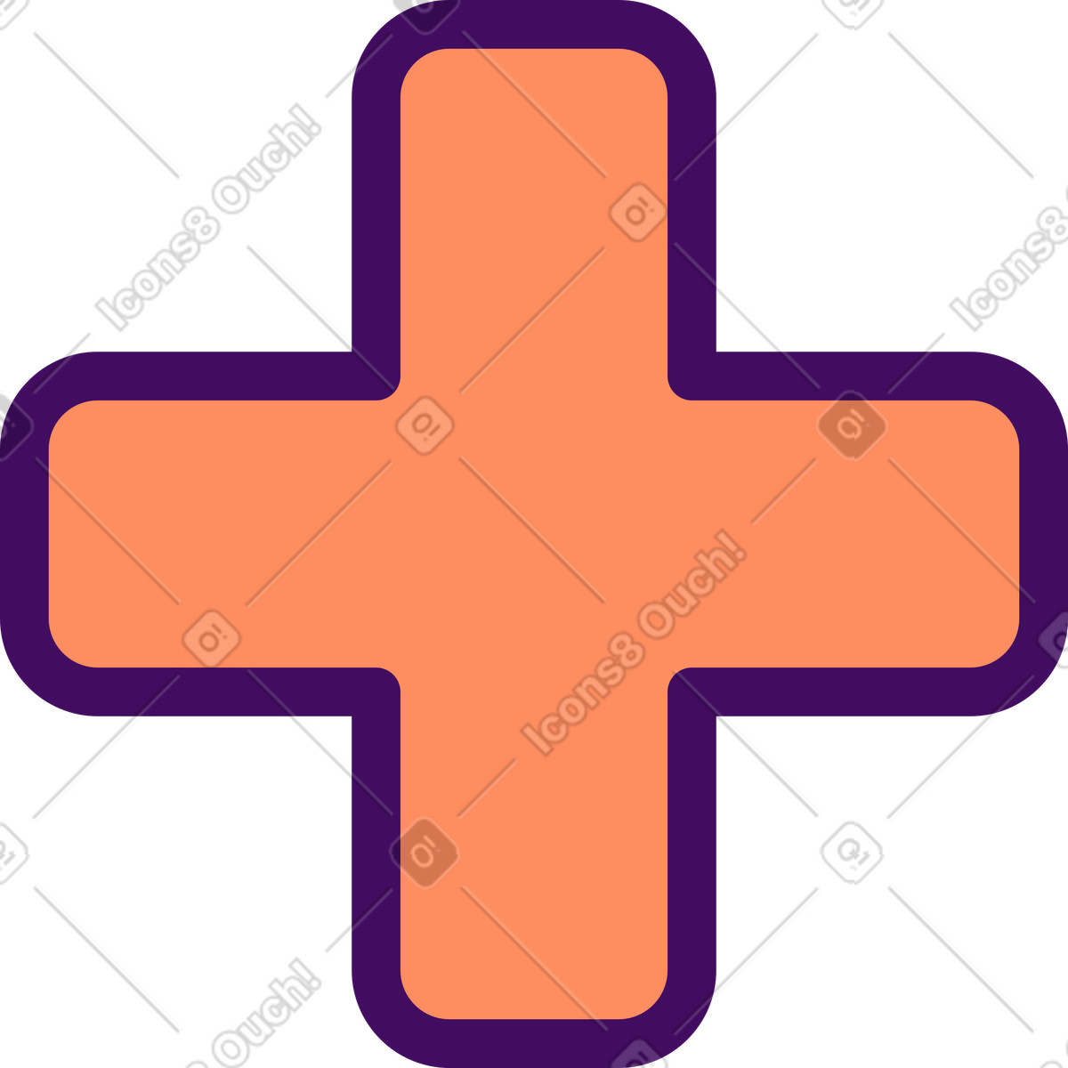 Croce rossa illustrazione in stile Simplistic scarica in PNG, SVG