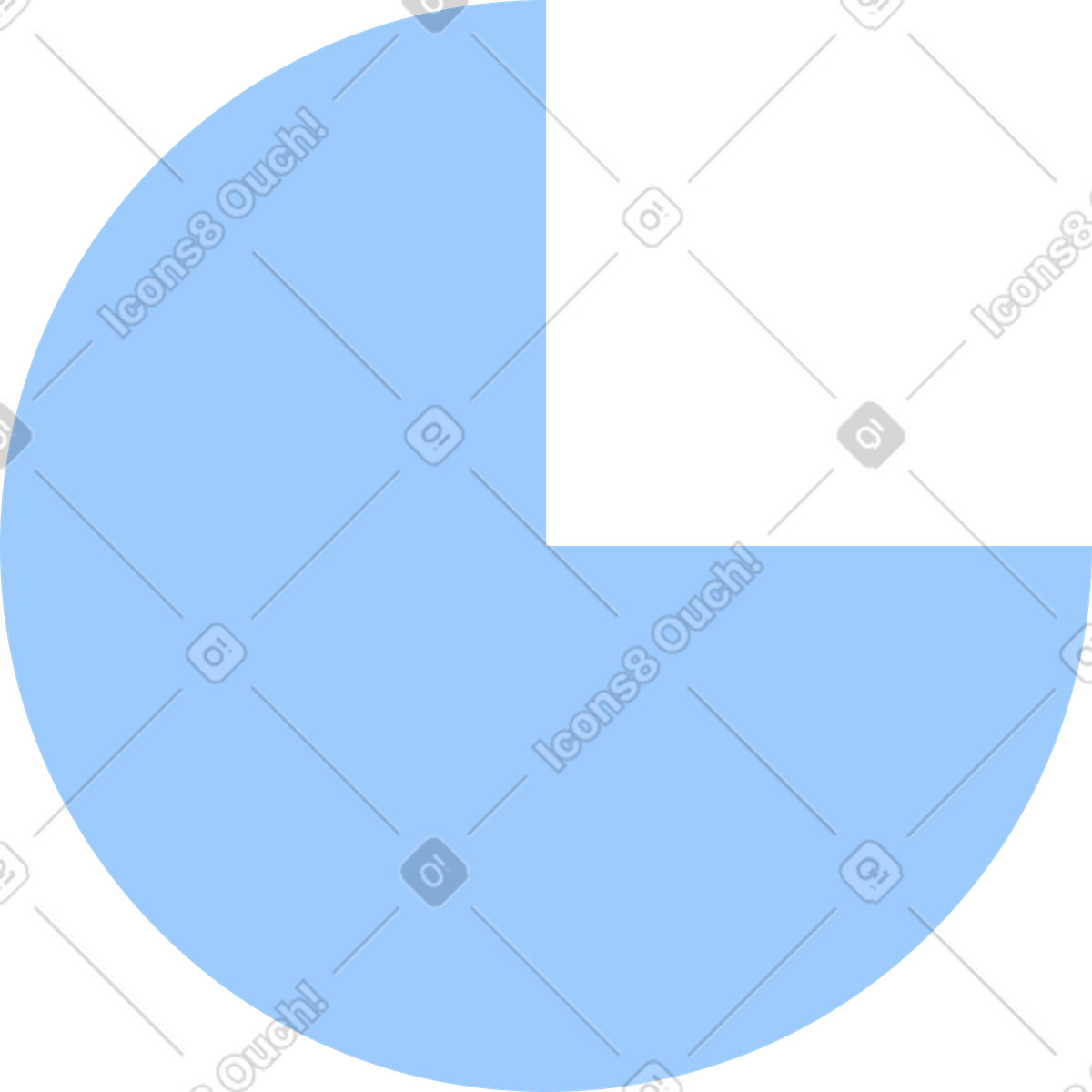 Ilustración Light blue chart shape en estilo Pale a descargar en PNG y SVG