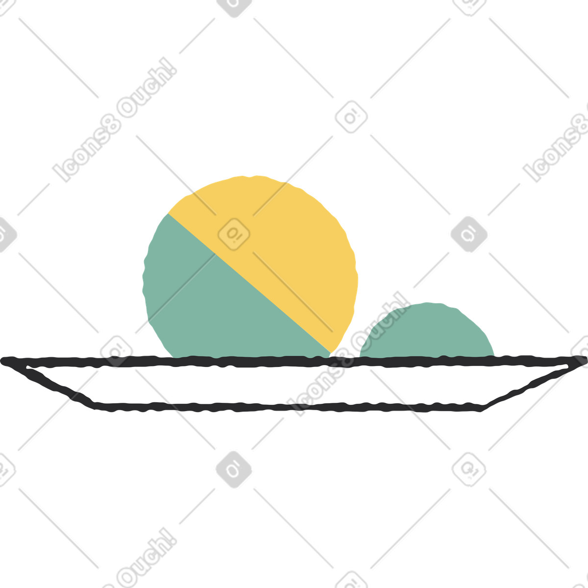 Teller-Illustration im Pablo-Stil als Download in PNG, SVG