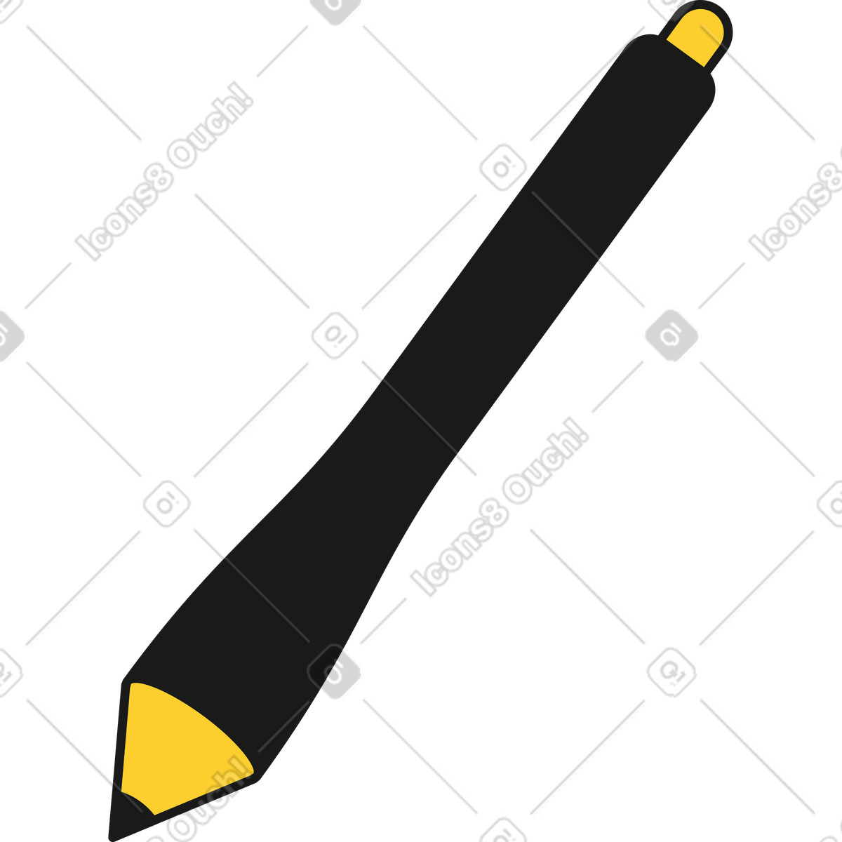Stift für design-Illustration im Taxi-Stil als Download in PNG, SVG