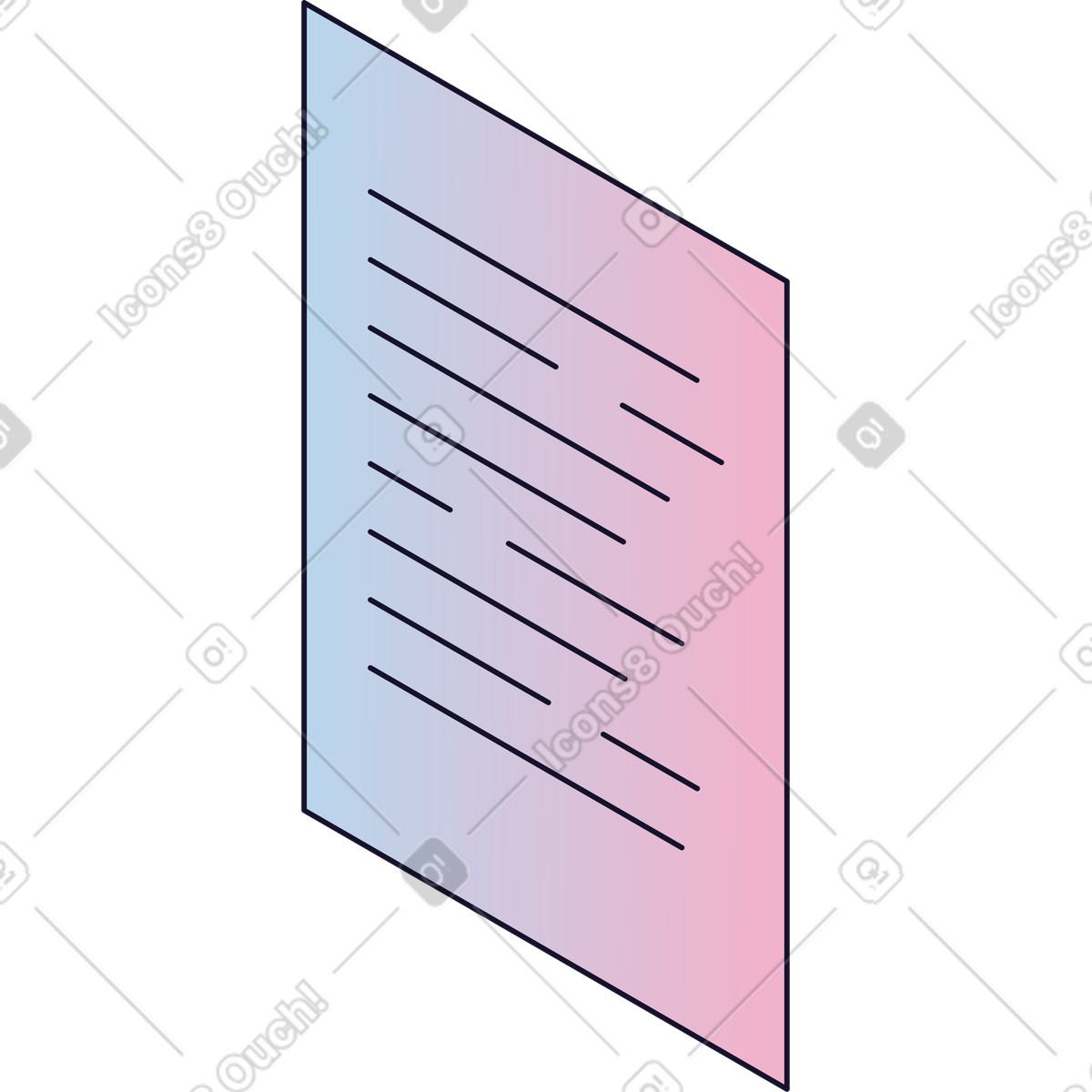 Document sheet illustration in Node style download in PNG, SVG