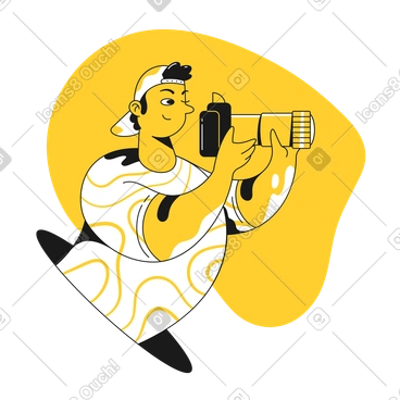Photographer taking photo with the camera PNG, SVG