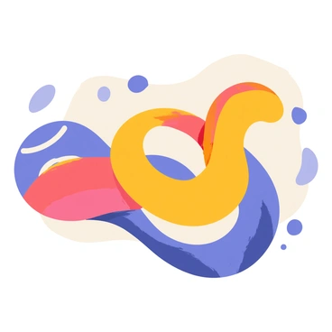 A digital artwork featuring smooth, flowing abstract forms that intertwine and overlap. The composition includes vibrant, dynamic colors such as deep blues, bright oranges, and rich yellows that swirl together, creating a sense of movement. The shapes vary in size and opacity, some appearing translucent while others are solid. The background is filled with soft gradients, enhancing the overall energetic feel of the piece.