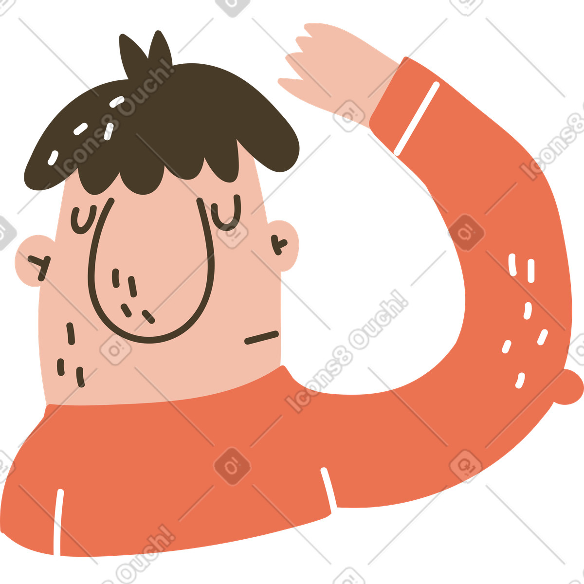 Иллюстрация Waving man в стиле Karlsson — скачать в форматах PNG, SVG