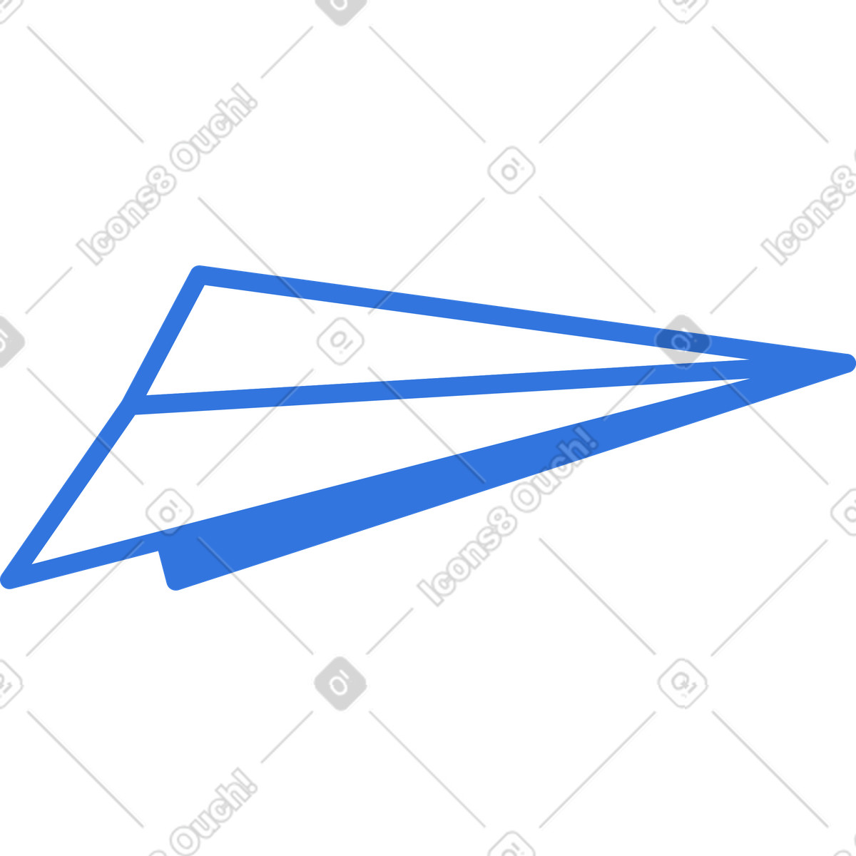 Paper plane illustration in PNG, SVG