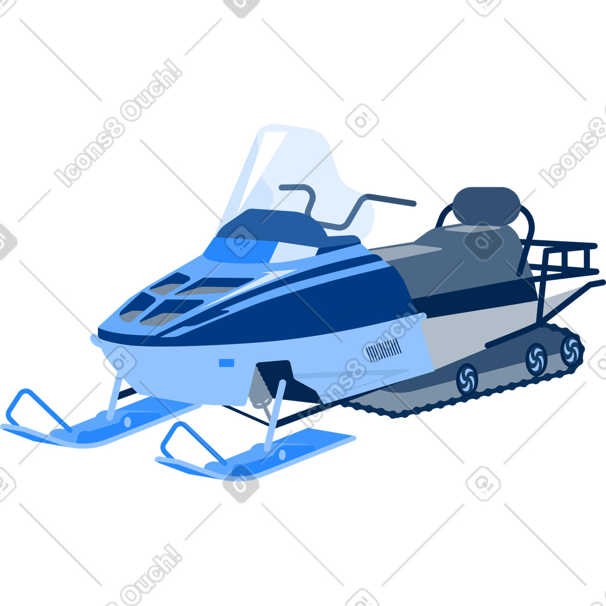 Ilustração de Moto neve em no estilo Urban para baixar em PNG, SVG