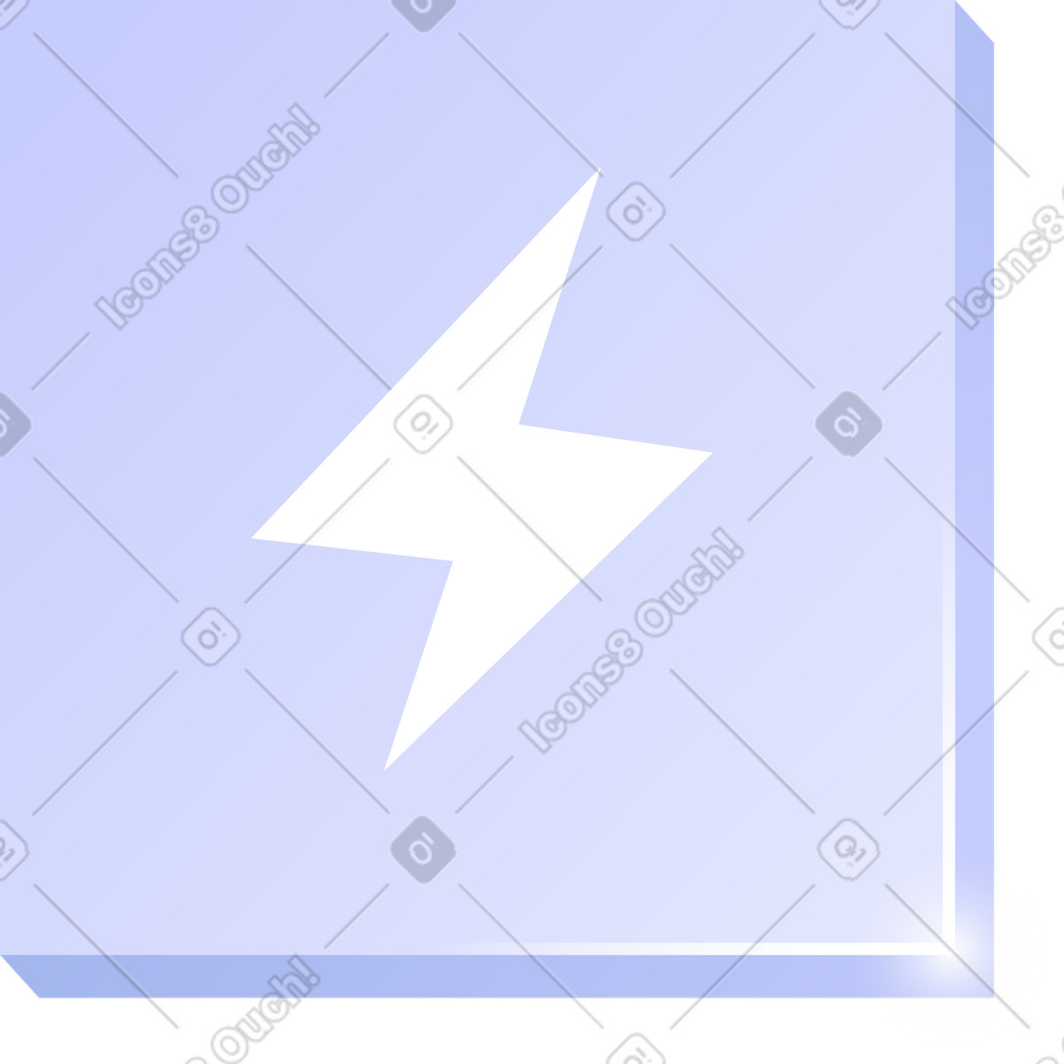 Lavender lightning icon illustration in Quantum style download in PNG, SVG